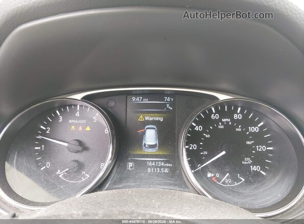 5N1AT2MV1GC783833 2016 NISSAN ROGUE Gray უკანა სავარძლების ხედი