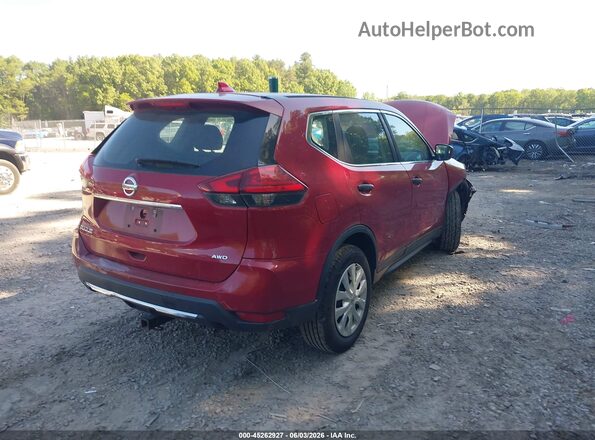 5N1AT2MV1HC820364 2017 NISSAN ROGUE Red Trasero derecho