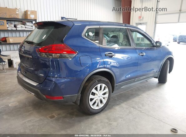 5N1AT2MV1HC863151 2017 NISSAN ROGUE Синий Задняя правая четверть