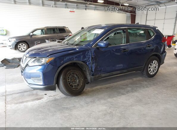 5N1AT2MV1HC863151 2017 NISSAN ROGUE Синий Передняя левая четверть