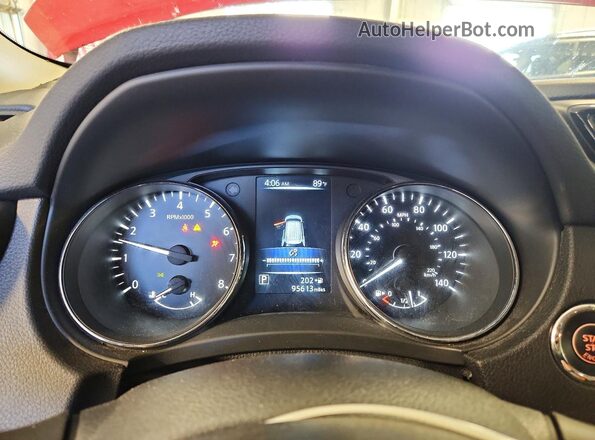 5N1AT2MV1HC874988 2017 NISSAN ROGUE Red Вид щитка приладів