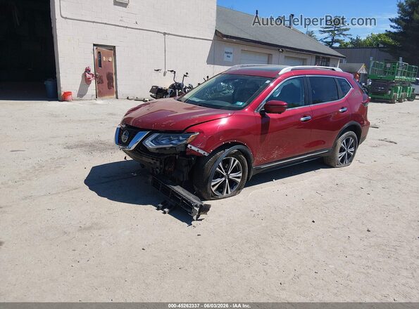 5N1AT2MV1JC753495 2018 NISSAN ROGUE Red Առջևի ձախ երեք քառորդ տեսարան