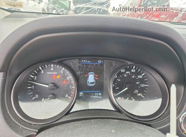 5N1AT2MV1KC730381 2019 NISSAN ROGUE Charcoal Սարքավորումների վահանակի տեսք