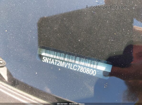 5N1AT2MV1LC780800 2020 NISSAN ROGUE Gray Widok komory silnika
