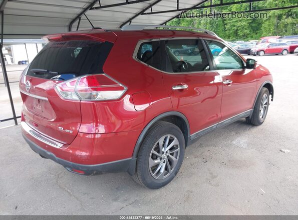 5N1AT2MV2GC741946 2016 NISSAN ROGUE Красный Задняя правая четверть