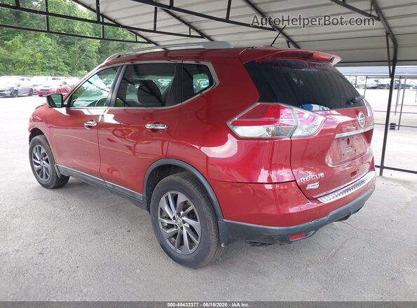 5N1AT2MV2GC741946 2016 NISSAN ROGUE Красный Задняя левая четверть