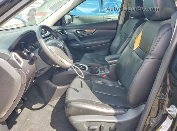 5N1AT2MV2GC766877 2016 NISSAN ROGUE Black Widok wnętrza z przodu