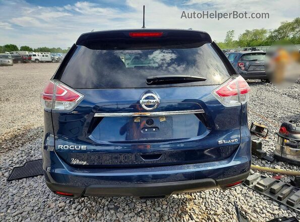 5N1AT2MV2GC786286 2016 NISSAN ROGUE Blue Rear view