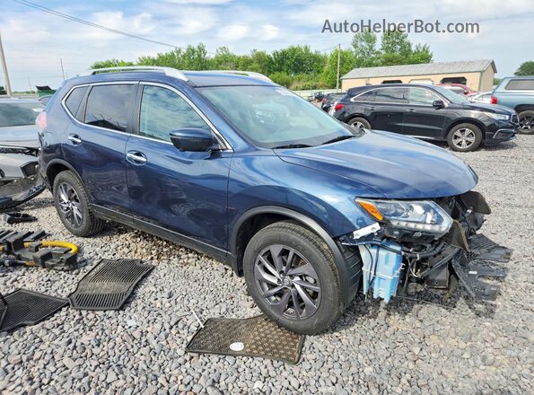 5N1AT2MV2GC786286 2016 NISSAN ROGUE Blue Front right