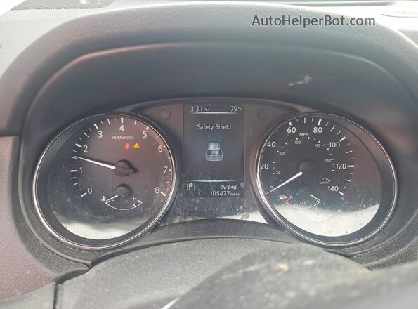 5N1AT2MV2HC829641 2017 NISSAN ROGUE Black Вид щитка приладів