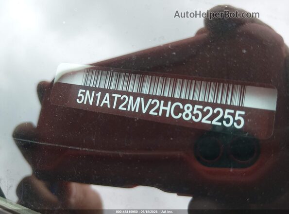 5N1AT2MV2HC852255 2017 NISSAN ROGUE Red Vista del compartimento del motor