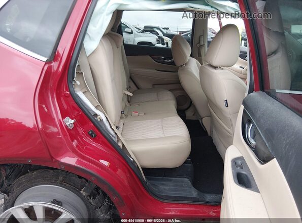 5N1AT2MV2HC852255 2017 NISSAN ROGUE Red Vista de la etiqueta del VIN