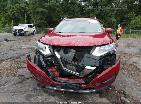 5N1AT2MV2HC852255 2017 NISSAN ROGUE Red Vista interior trasera