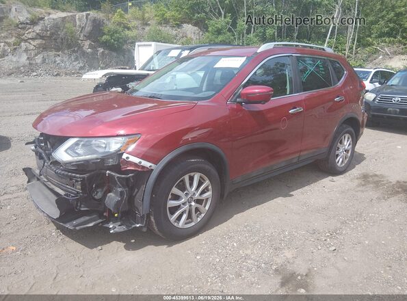 5N1AT2MV2JC710784 2018 NISSAN ROGUE Red Առջևի ձախ երեք քառորդ տեսարան