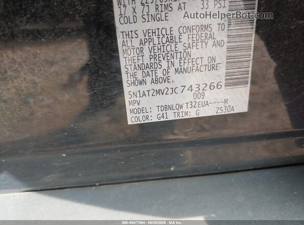 5N1AT2MV2JC743266 2018 NISSAN ROGUE Черный Вид подкапотного пространства