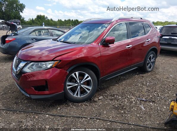 5N1AT2MV2KC804469 2019 NISSAN ROGUE Red Առջևի ձախ երեք քառորդ տեսարան
