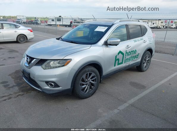 5N1AT2MV3GC737100 2016 NISSAN ROGUE Silver Передня ліва чверть