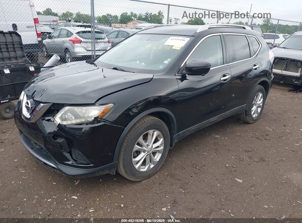5N1AT2MV3GC739798 2016 NISSAN ROGUE Черный Передняя левая четверть