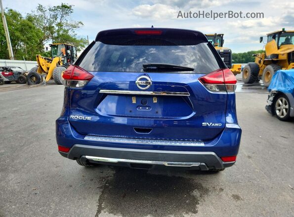 5N1AT2MV3JC772050 2018 NISSAN ROGUE Blue Հետևի տեսք