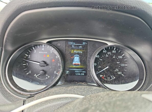 5N1AT2MV4GC748770 2016 NISSAN ROGUE Black Вид щитка приладів
