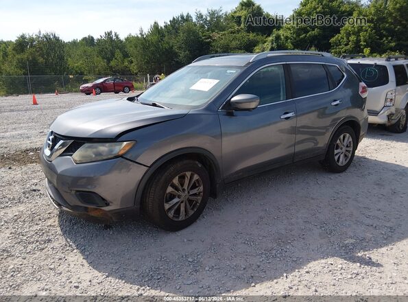 5N1AT2MV4GC825640 2016 NISSAN ROGUE Gray Առջևի ձախ երեք քառորդ տեսարան
