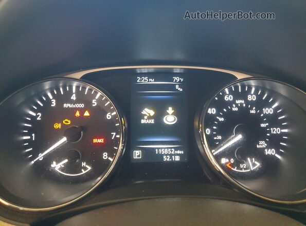 5N1AT2MV4GC827968 2016 NISSAN ROGUE White Вид щитка приладів