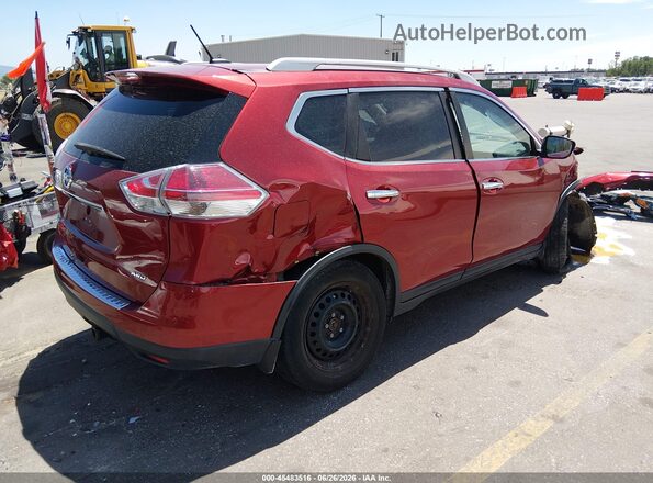 5N1AT2MV4GC830286 2016 NISSAN ROGUE Burgundy Задня права чверть