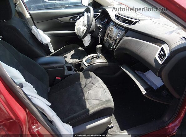 5N1AT2MV4GC830286 2016 NISSAN ROGUE Burgundy Вид салону спереду