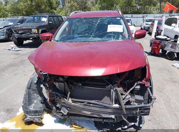 5N1AT2MV4GC830286 2016 NISSAN ROGUE Burgundy Вид задньої частини салону