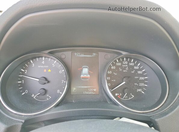 5N1AT2MV4HC794939 2017 NISSAN ROGUE Blue Вид щитка приладів