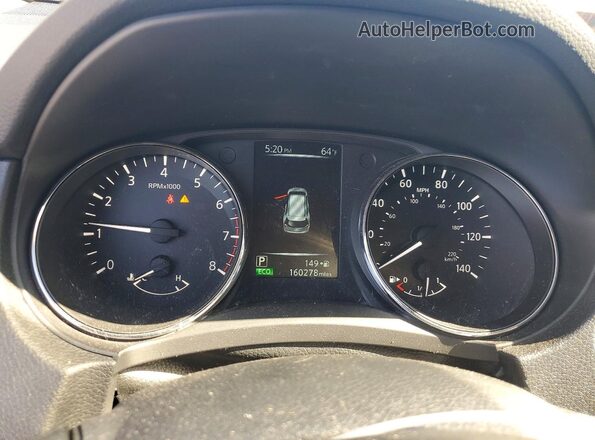 5N1AT2MV4HC811349 2017 NISSAN ROGUE Orange Instrument cluster view