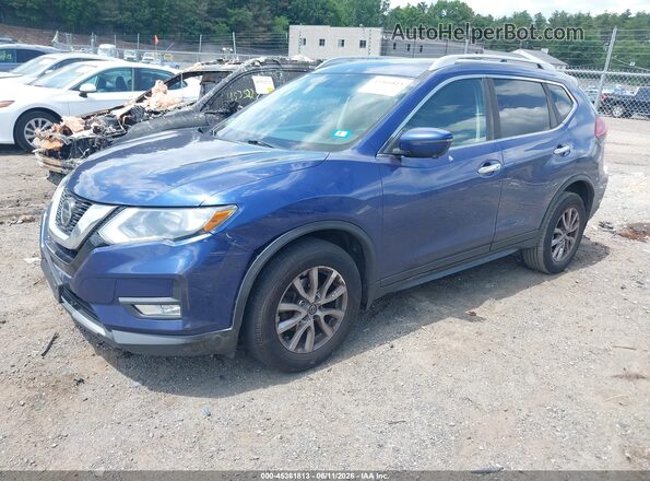 5N1AT2MV4JC762563 2018 NISSAN ROGUE Blue Przód lewy