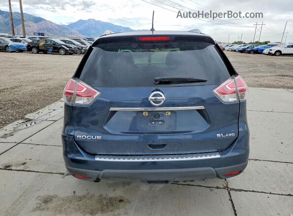 5N1AT2MV5GC762290 2016 NISSAN ROGUE Blue Rear view