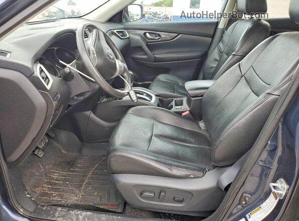 5N1AT2MV5GC762290 2016 NISSAN ROGUE Blue Front interior view