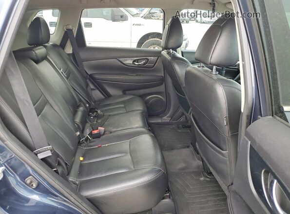 5N1AT2MV5GC762290 2016 NISSAN ROGUE Blue Rear seats view