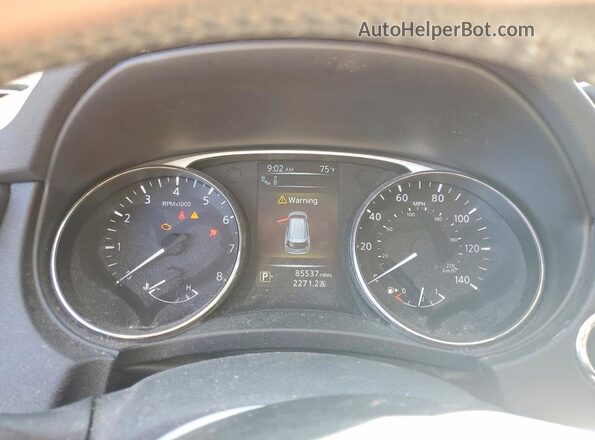 5N1AT2MV5GC827588 2016 NISSAN ROGUE Silver ხელსაწყოთა პანელის ხედი