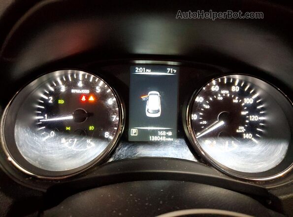 5N1AT2MV5HC731638 2017 NISSAN ROGUE Orange Instrument cluster view
