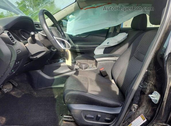 5N1AT2MV5JC826576 2018 NISSAN ROGUE Black წინა სალონის ხედი