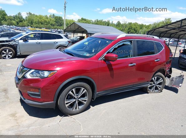 5N1AT2MV5KC772875 2019 NISSAN ROGUE Maroon წინა მარცხენა ხედი სამი მეოთხედიდან