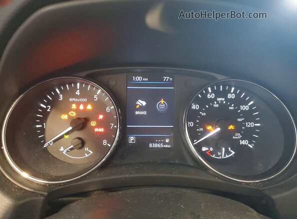 5N1AT2MV5LC796546 2020 NISSAN ROGUE Black Սարքավորումների վահանակի տեսք