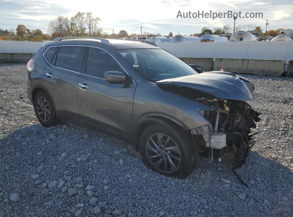 5N1AT2MV6GC801808 2016 NISSAN ROGUE Gray Delantero derecho