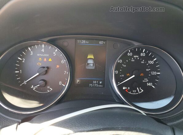 5N1AT2MV6KC772626 2019 NISSAN ROGUE Silver ხელსაწყოთა პანელის ხედი