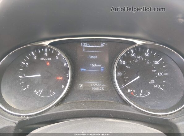 5N1AT2MV7GC754305 2016 NISSAN ROGUE Silver Հետևի նստատեղերի տեսք