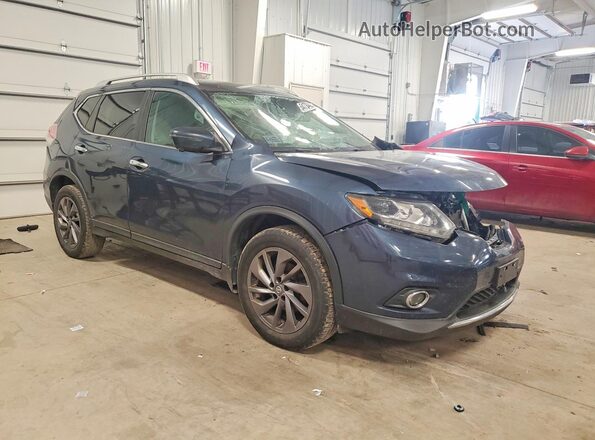 5N1AT2MV8GC772893 2016 NISSAN ROGUE Синий Передняя правая четверть