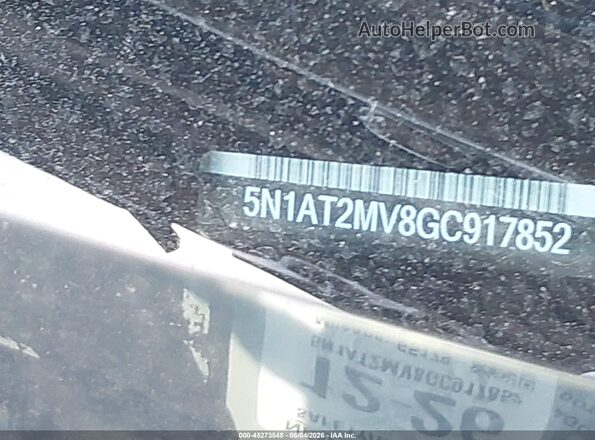 5N1AT2MV8GC917852 2016 NISSAN ROGUE Black 