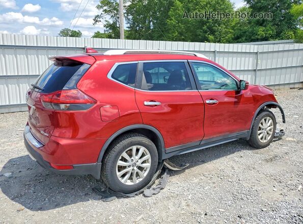 5N1AT2MV8JC733440 2018 NISSAN ROGUE Burgundy Trasero derecho