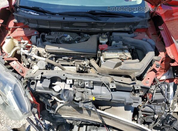 5N1AT2MV8JC733440 2018 NISSAN ROGUE Burgundy Vista del compartimento del motor