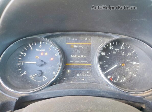 5N1AT2MV8KC734024 2019 NISSAN ROGUE Серебряный Вид щитка приборов