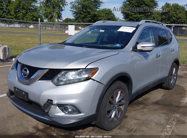 5N1AT2MV9GC749784 2016 NISSAN ROGUE Серебряный Передняя левая четверть