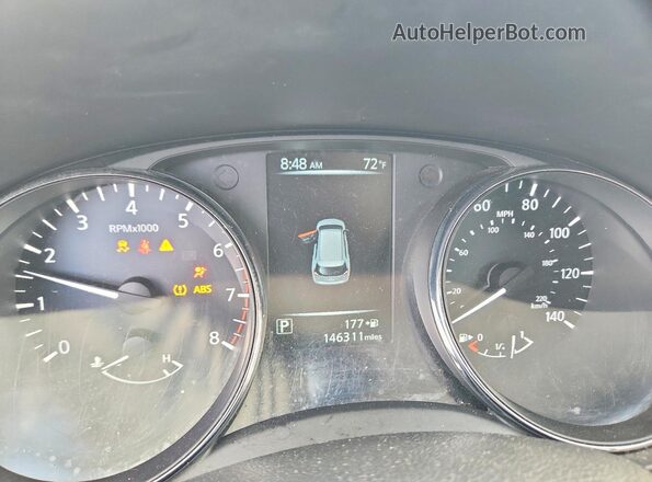 5N1AT2MV9HC745736 2017 NISSAN ROGUE White Instrument cluster view